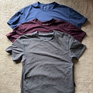 BYLT Basics Drop Cut Lux Short Sleeve Tees - Slate, Navy, Burgundy